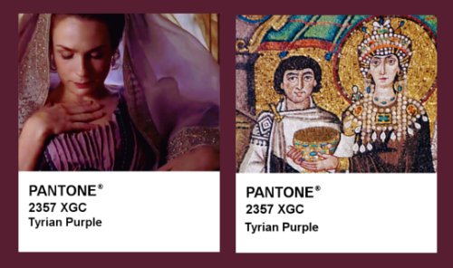 HISTORY IN COLORTyrian Purple RGB: (123, 35, 109)Closest Pantone match: 2357 XGC Production of Tyria