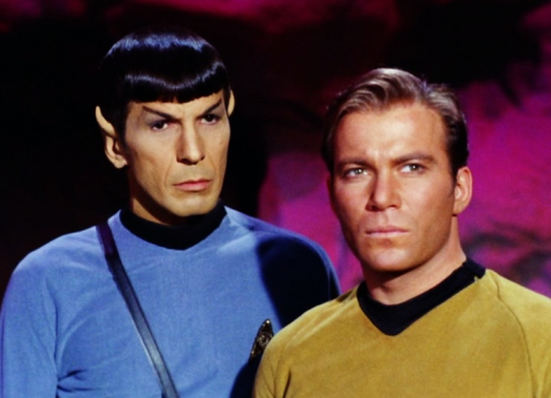 vulcankisseshuman: i love how Jim and Spock both look so smart and heroic but they also look like th