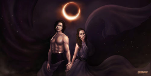 reylomuseum: A Reylo Fan art by @arsanimo (Twitter: Arsanimo)For Chiaroscuro - The Reylo Museum 4th 