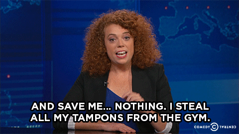 thedailyshow:  Michelle Wolf discusses the end of New York’s controversial tax on tampons and the taboo surrounding periods and the word “vagina.” 