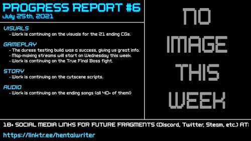Progress Report #5 and #6 for Future Fragments!Had an error when trying to post to Tumblr last week,