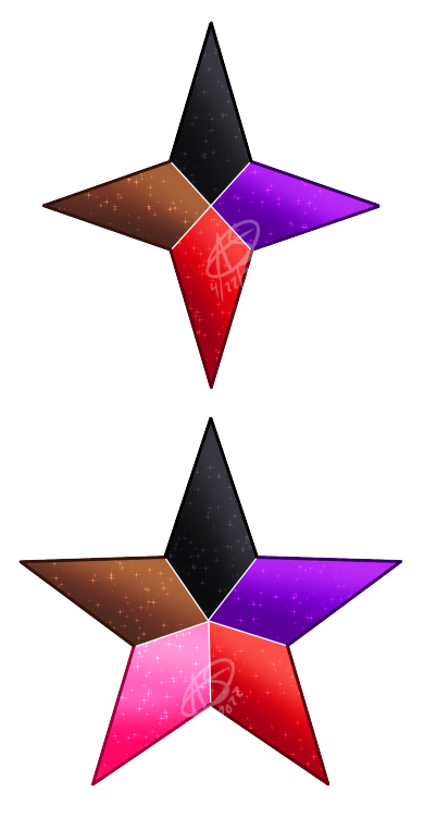 Finished up my Star Diamond Authority! Black Diamond: The MaternalPurple Diamond: The HeroBrown Diam