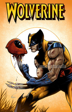 thecyberwolf:  Wolverine / Deadpool Created by Vinnie Tartamella (Vin Roc) /  Find this Artist on DeviantArt - Tumblr - Twitter - Facebook