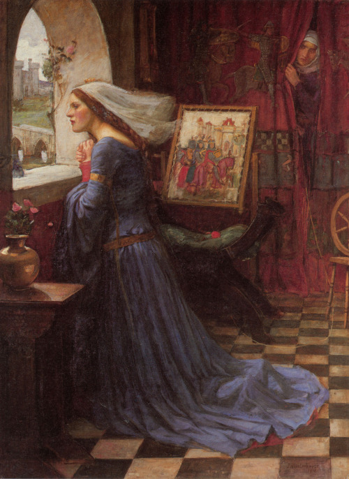 John William Waterhouse, Fair Rosamund, 1917, oil on canvas, 72 x 96.5 cm, Private collection