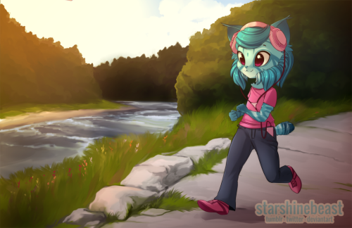 Out For A Jog (commission) by StarshineBeast