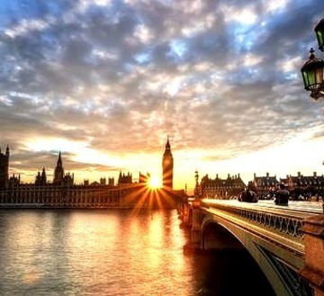 Sunset, Thames River, London