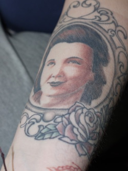 fuckyeahtattoos:  A sepia portrait of my