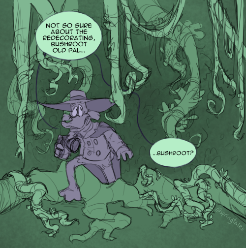 Some Drawings For An AU I Thought Of Where Bushroot Uhh Goes Through Some Stuff