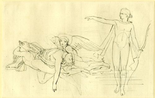 John Flaxman (English; 1755–1826)Sleep and Death Conveying the Body of Sarpedon to Lycia Pen and gre