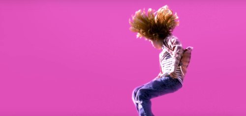 screenshots and gifs from the music video for “Wow” by Beck