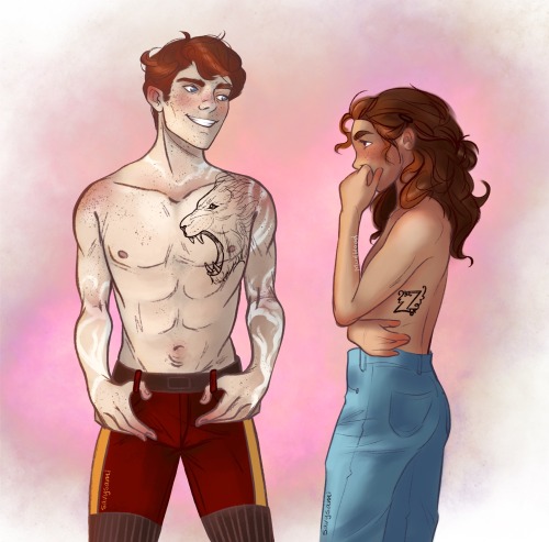 savysami: Harry Potter Tattoo Series: Power Couple Edition! All for sale on my Redbubble (link on my