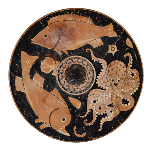 thegetty:Happy @cephalopodweek from this lil’ guy on this Ancient plate.