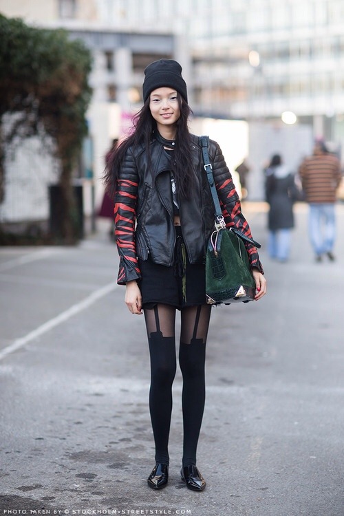 brownskinclub:  Xiao Wen Ju has the best street style 