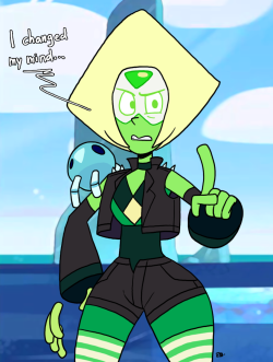 grimphantom2:  eyzmaster:  Steven Universe - Peridot 05 by theEyZmasterImprovise your own backstory to explain this pic!  She looks good her and less dorky :P  more in love &lt;3 ////&lt;3
