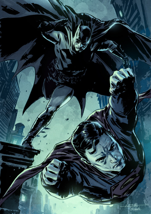 ironbat300:  Batman/Superman by mbreitweiser 