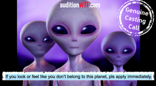 auditionwtf: Nice Alien Friends   I feel it, and also I have few other planet friends. Which are har