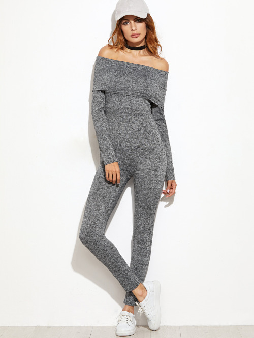 2016 Fashion Slim Hooded Rompers Women Jumpsuit Long Pants Gray Elegant Skinny Long Playsuits Sexy B