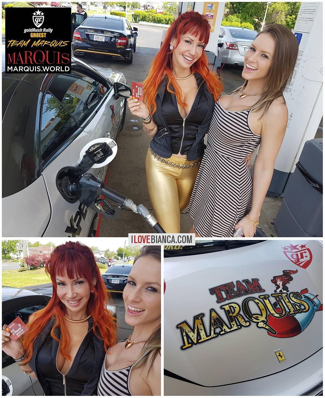 Oh ya! Need my gas for my #mercedes #TeamMarquis w/ @carrielachance   @romaniesmith