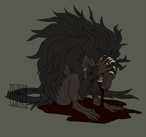 burdbite:beast form for my hunter cecil who’s doomed to turn