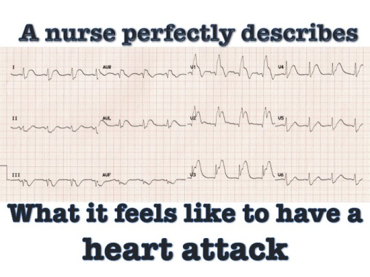 A nurse has heart attack and describes what she felt like when having one