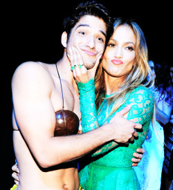 wesleystattoo:      Tyler Posey and JLo backstage