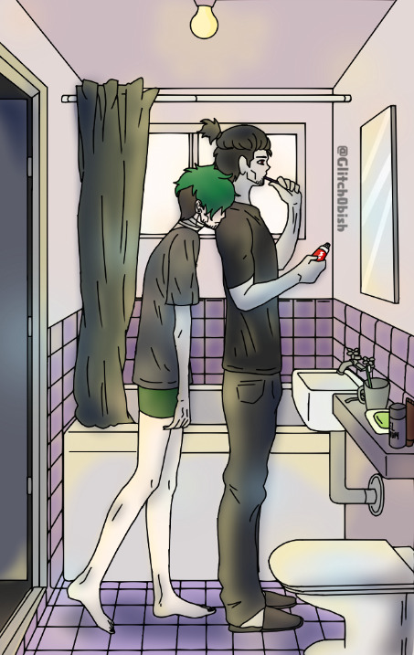 Every Morning :)))(I Know This Isnt Smut But I Wanted To Show You Guys The Full Drawing Since I Cant