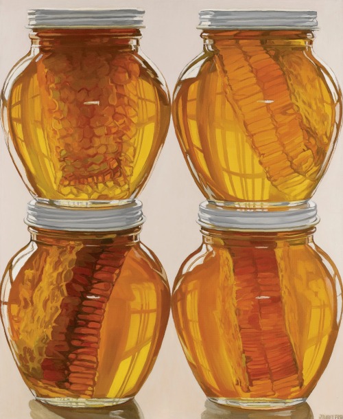 thunderstruck9:  Janet Fish (American, b. 1938), Honey Jars, 1971. Oil on canvas, 66 ¼ x 54 ½ in.