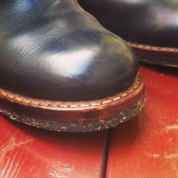 originaldrsole:  The corded sole will only look better with use and wear, just like leather does. #resole #engineerboots #rrl #originaldrsole #drsole