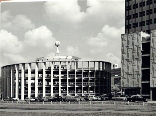 modernism-in-metroland: Circular Car Park, Hemel Hempstead Double helix car park in the Water Garden