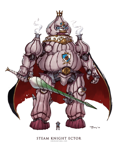 #mechamonday post! Next up in line is Steam Knight Ector, the Onion Lord of Forest Sauvage.