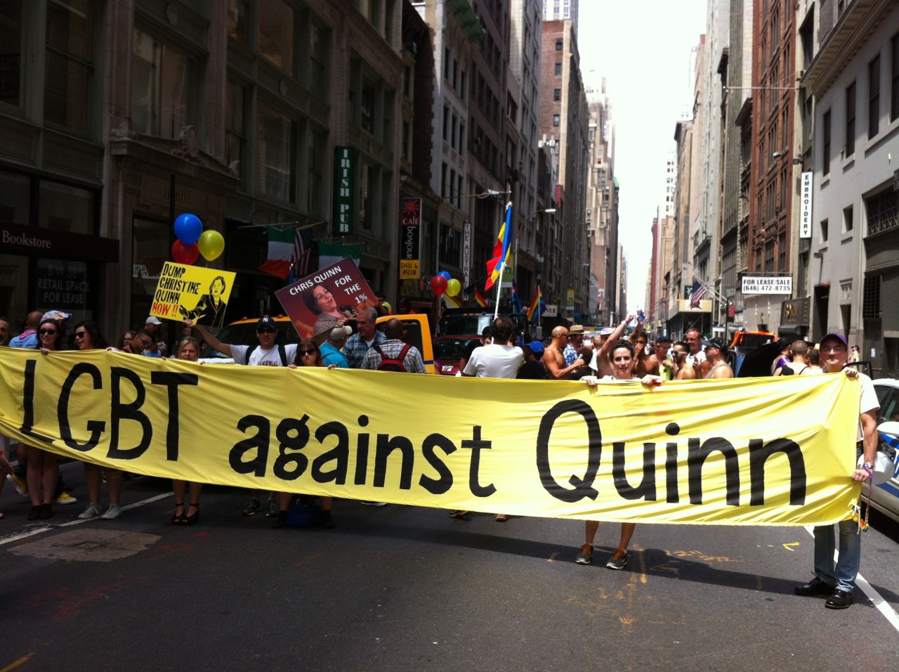 Two anti-Christine Quinn groups are getting ready to march in the Heritage of Pride Parade in New York City.