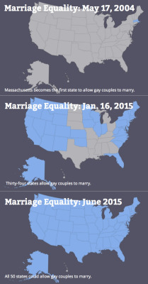 keithboykin:  New York Times: Supreme Court to Decide Whether Gays Nationwide Can Marry   They forgot to color Hawaii.
