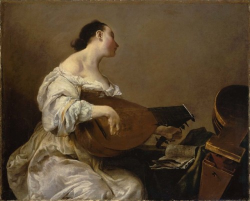 Woman Playing the Lute, Giuseppe Maria Crespi, ca. 1700-05