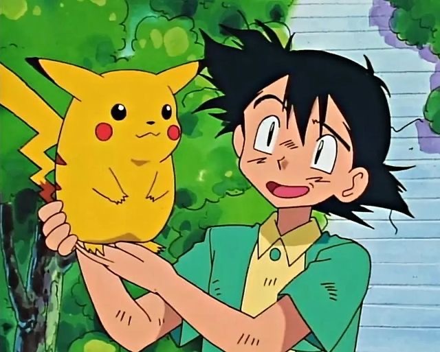 teenageoaffireknight:Pikachu and AshAsh-OkayPokemon I choose you!Season 1Episode 11998