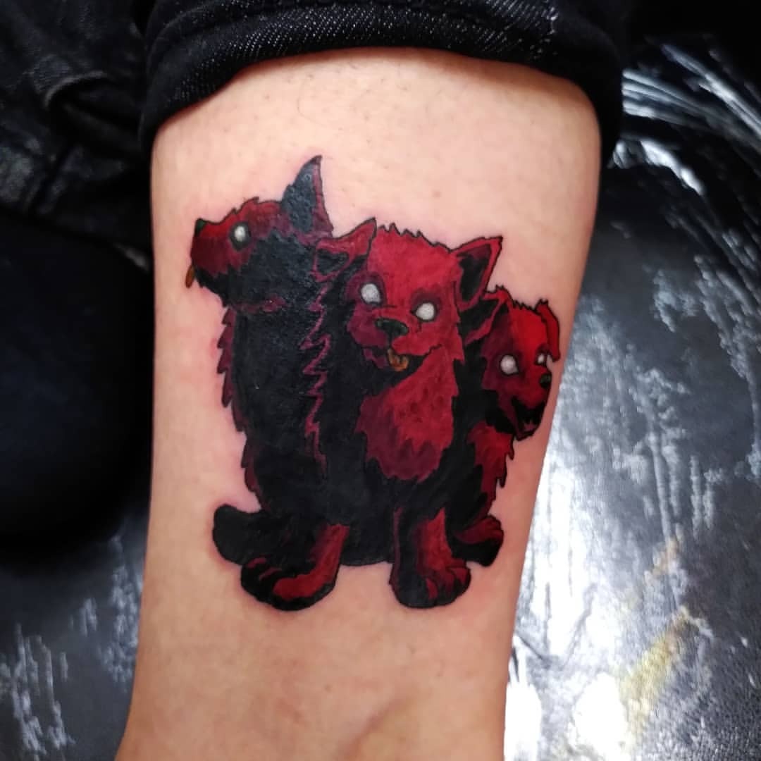 Cerberus tattoo Ive got last year 5 sessions total Really glad with the  outcome  rbodymods