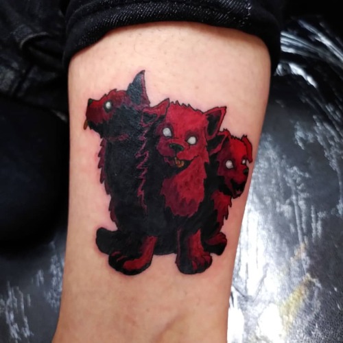 Only the best boy(s) in the Underworld for Shaun! Thanks for stopping by :) #cerberus #cerberustatto