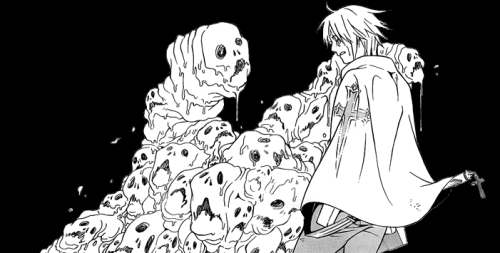 clockwork-girl:  D.Gray-Man Countdown:11th - Day 2: “The world as he sees it is hell” / Black and WhiteThe world, as I see it… is different from yours.The world, that I see… is hell!