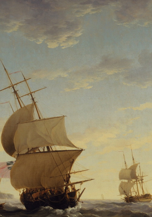 faustyflakes:Shipping in the English Channel, Charles Brooking, 1775. Detail.