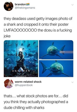 kidkendoll:  catchymemes:  Next you’re going to tell me Jason Momoa can’t breathe underwater!   People really be reaching just to shit on things 