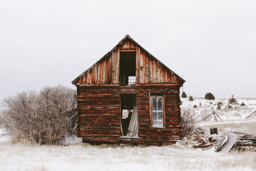 alexstrohl:  Surreal day roaming the snow covered streets of a ghost town from the gold rush. 