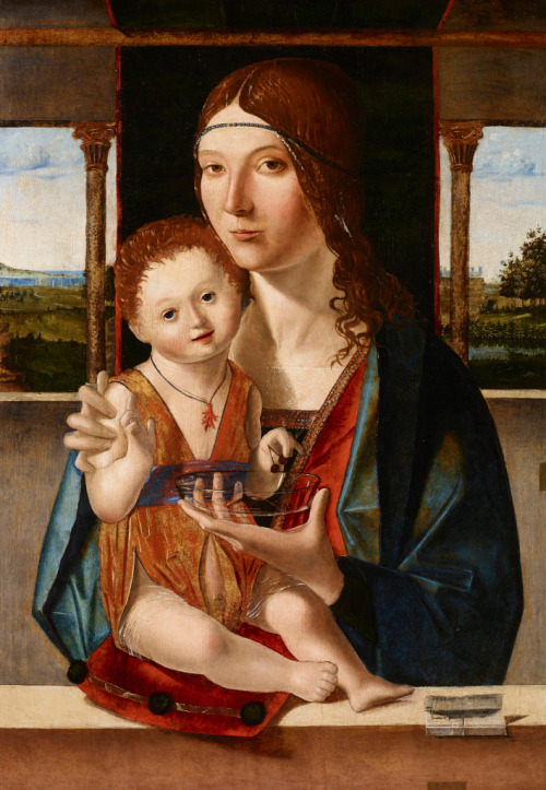 Madonna with Child, by Antonello da Messina and Jacobello di Antonello, Accademia Carrara, Bergamo.