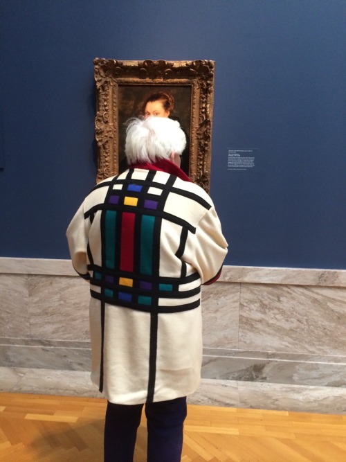 girlcosmos:spotted my nun from catholic school at the art museum wearing a bitchin mondrian coat lol