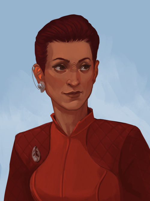 blackdistractionart:A little Kira portrait I did over the last week. I just like Kira’s face a lot… 