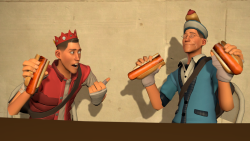 scaromantic:  Gee BLU Scout! How come your medic lets you eat TWO wieners? 