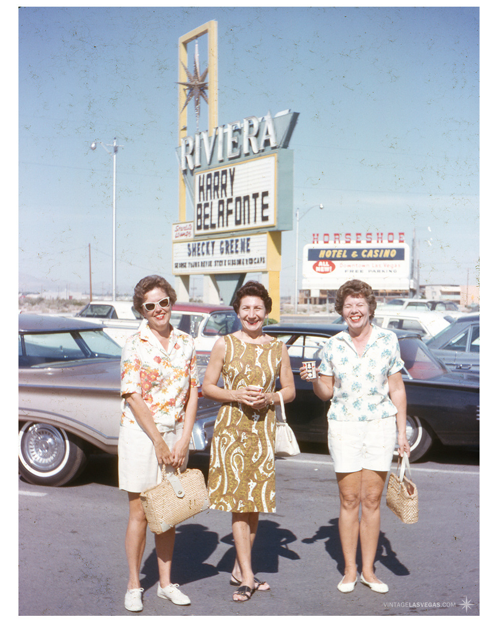 Vintage Las Vegas — At the Riviera, Las Vegas, October 1963. On the