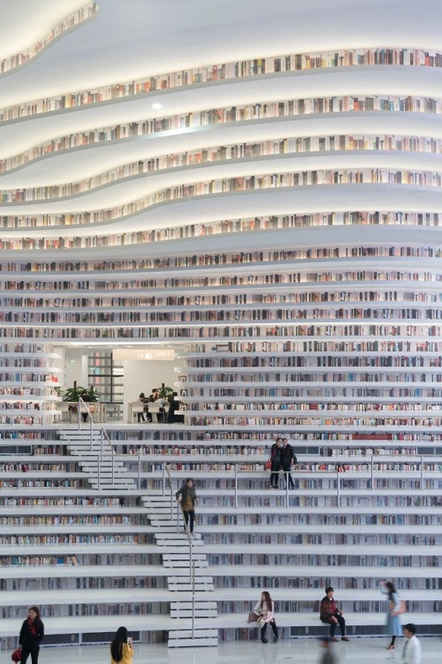 Porn Pics stylish-homes:  Tianjin Binhai Library, located