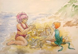 naico-arts:MysteryPearl week, day 3: creating It’s Beach City, after all 🐚