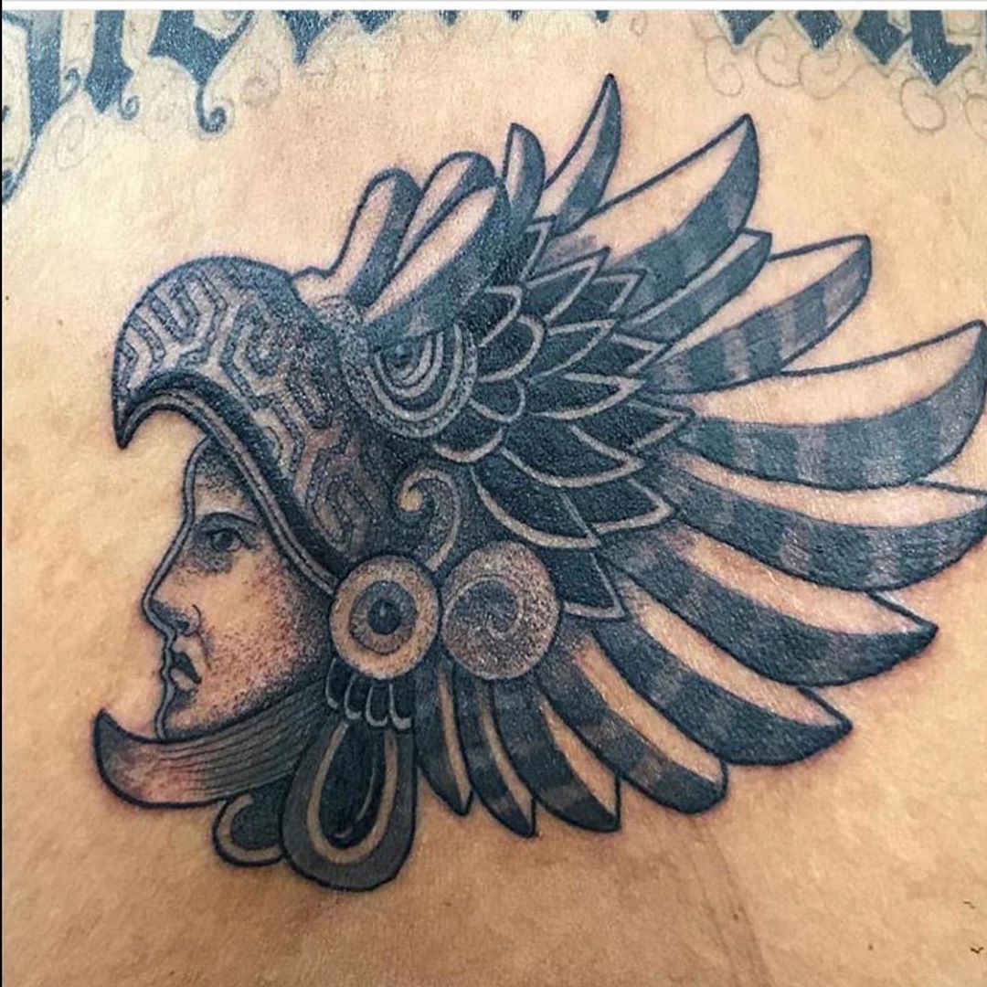 Itzocan Tattoos (Done by @luisblackwork Eagle warrior or eagle...)