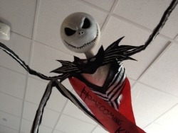 the-winter-walrus:  Our school made this Nightmare Before Christmas themed hallway for homecoming. Jack was my contribution. This is for sixpenceee &amp; her halloween special post.  