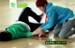 sangyeol:  B1A4 - A group that would never ever hinder the other contestants in